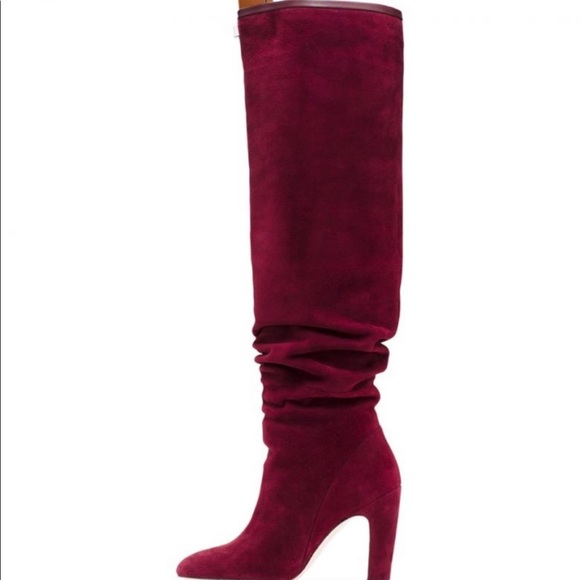 Stuart weitzman burgundy boots - Picture 2 of 6